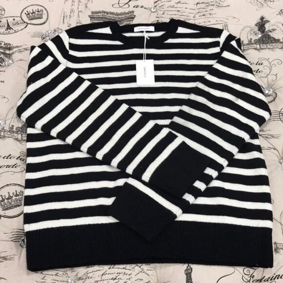 Frame Men's Stripe Crewneck Wool Blend Sweater - Picture 3 of 8